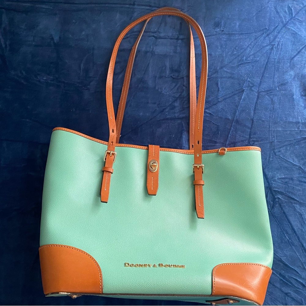 Dooney & Bourke Large Claremont Dover Tote Shoulder Bag. Mint Green
